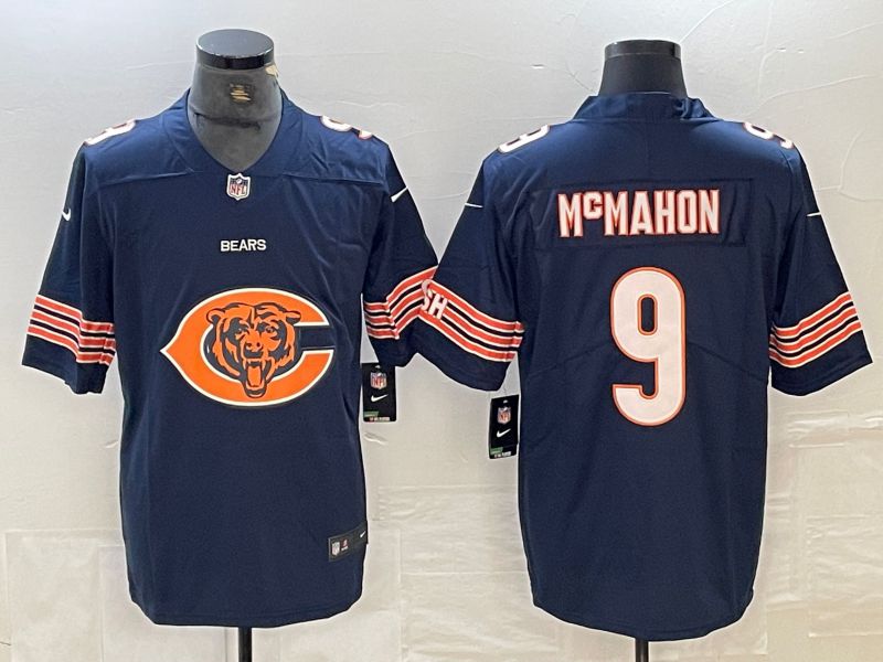 Men Chicago Bears #9 Mcmahon Blue Nike Vapor Untouchable Limited NFL Jersey->women nfl jersey->Women Jersey